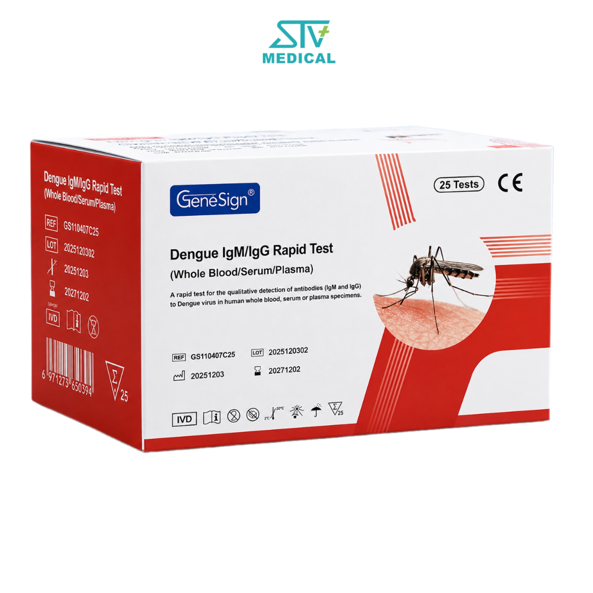 Test Sốt Xuất Huyết Genesign IgM/IgG Chính Hãng