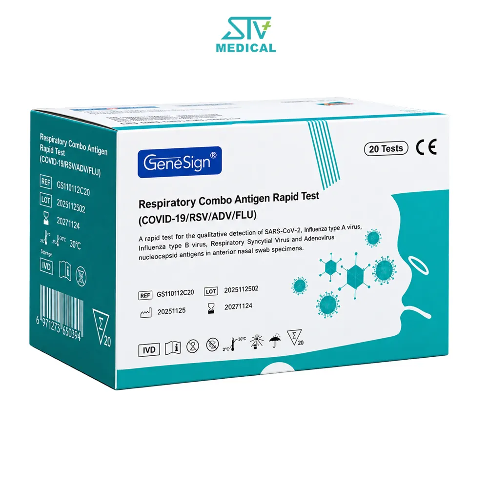 Test Nhanh 5 Trong 1 GeneSign – COVID-19, Cúm A/B, RSV, Adenovirus