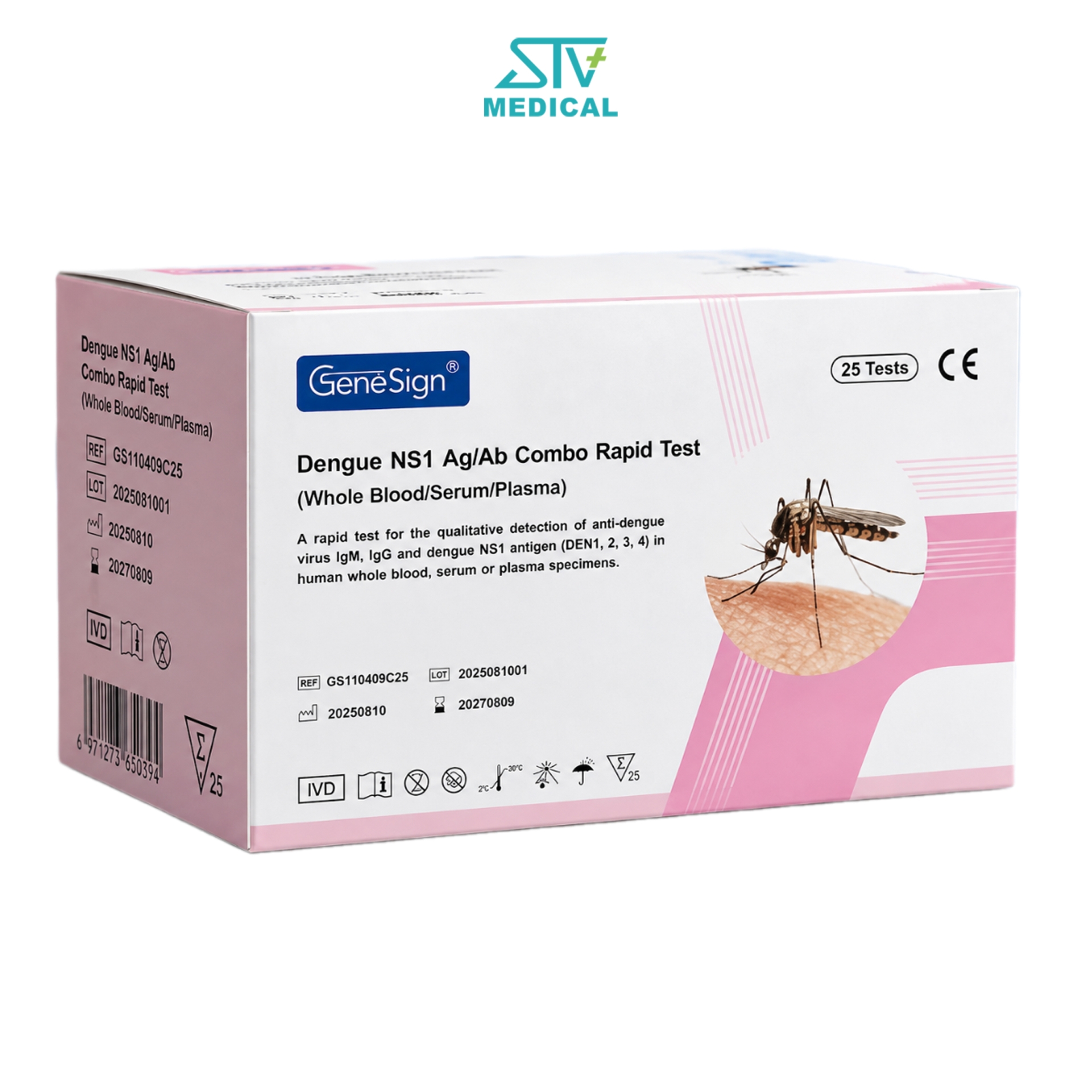 Test Sốt Xuất Huyết Dengue NS1 Ag/Ab Genesign – Test Nhanh Khay Đôi